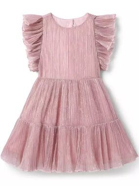 Janie and Jack Pleated Shimmer Dress